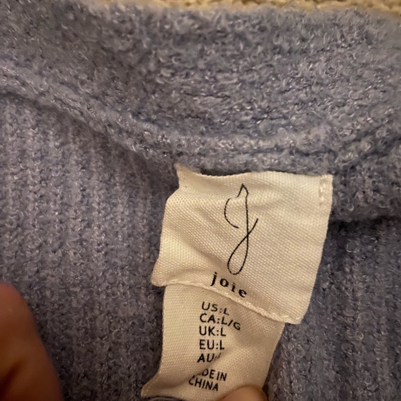 COPY - COPY - Joie Blue/Soft Purple v neck Sweater - Picture 4 of 4